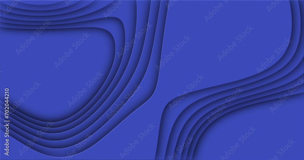 Poster blue cutted abstract background pattern of lines and waves