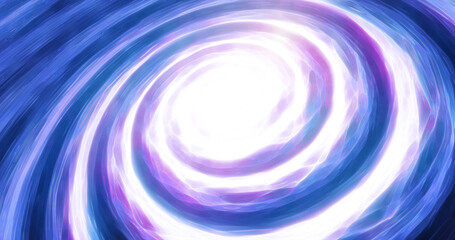 Obraz premium Abstract blue swirling twisted vortex energy magical cosmic galactic bright glowing spinning tunnel made of lines, background