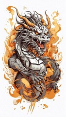 japanese dragon illustration