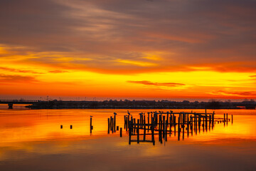 Glorious sunrise at Phoebus Pier