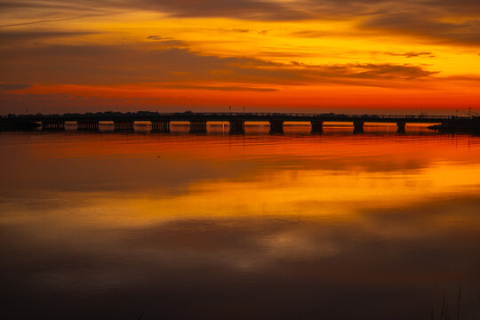 Glorious sunrise at Phoebus Pier