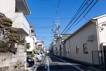 大阪の住宅街の街並み（2024年1月3日撮影）