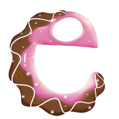 Valentine Alphabet e,Letter e