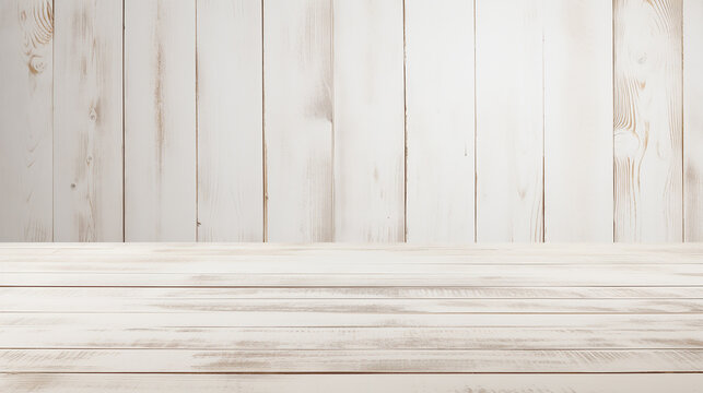 white wooden table background
