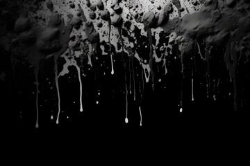 icicles on black made by midjourney - obrazy, fototapety, plakaty