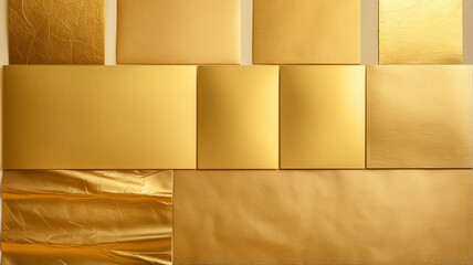 golden paper or metal tin texture set 