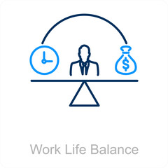 Work Life Balance icon concept
