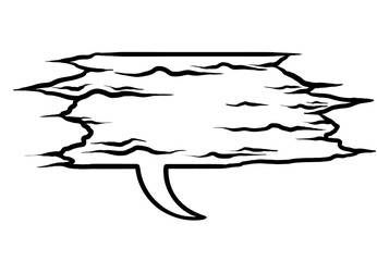 wood texture bubble chat line art illustration