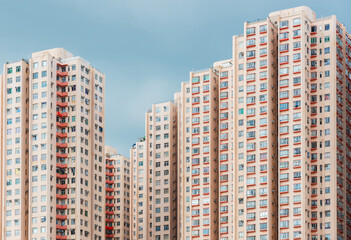 exterior of high rise residential building in Hong Kong city