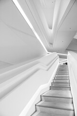 futuristic stairway. modern interior background - 702049663