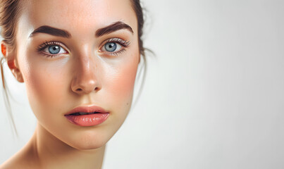 Fototapeta premium close up portrait of a woman, Generative AI