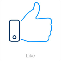 Like and approve icon concept