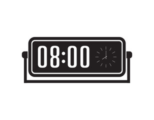 digital clock on white background	