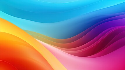 Colorful smooth waves on a gradient, futuristic background featuring abstract wave lines