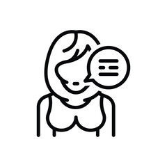 Black line icon for says 