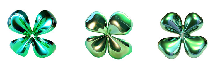 Holographic 3D Clover for St. Patrick's