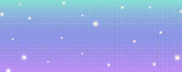 Checkered gradient background with stars. Pastel holographic kawaii backdrop. Abstract vector purple squared wallpaper. - obrazy, fototapety, plakaty