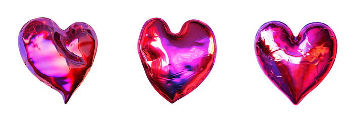 Romantic Holographic Heart Elements