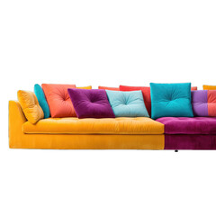 colorful and elegant white leather sectional sofa