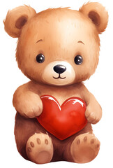 Obraz premium teddy bear with heart