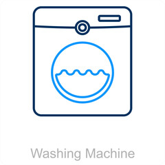 Washing Machine and machine icon concept