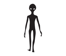 silhouette of an  alien