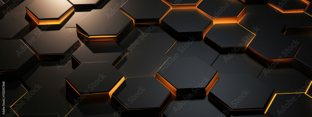 Poster hexagon design technology abstract pattern background texture honeycomb