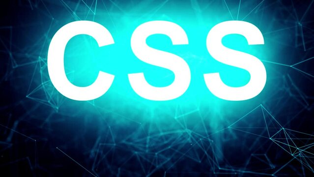 Animated futuristic texts about Web Development Tools, HTML and CSS services