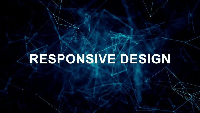 Animated futuristic texts about Web Design Software, Web development and Responsive design services