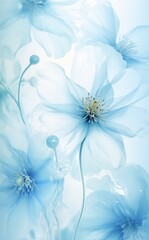 Close-up photo of soft blue and white flower backgrounds