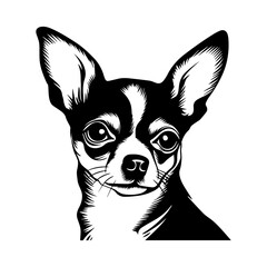Chihuahua vector portrait illustration