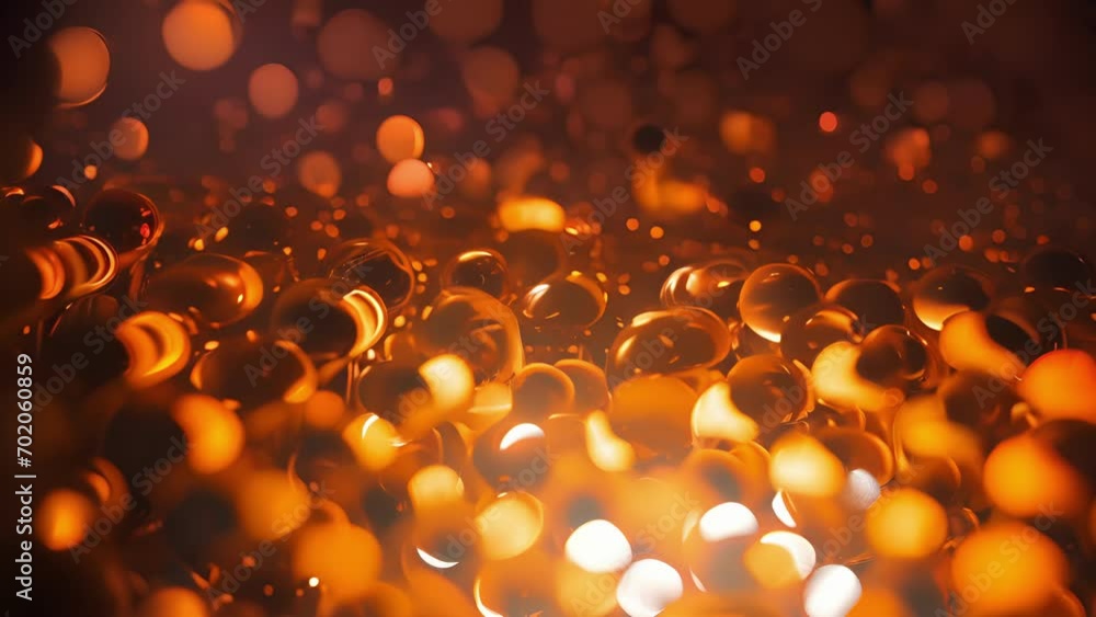 Poster closeup of the reaction between the fuel pellets and the surrounding coolant, creating a delicate ba