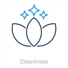 Cleanliness and cleaning icon concept 