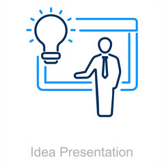 Idea Presentation and idea icon concept 