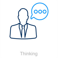 Thinking and idea icon concept 
