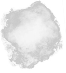 White fog or smoke on transparent background