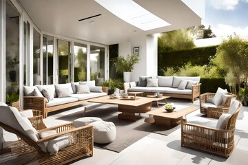 Fototapeta premium modern living room with furniture