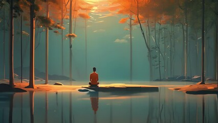 A motion graphic animation featuring inspiring quotes about positive psychology interventions and their impact on mental health, accompanied by calming Psychology art concept