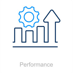 Performance and growth icon concept 