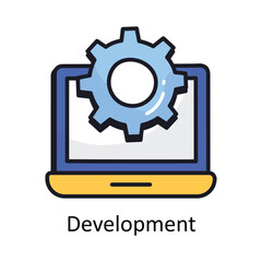 Development vector filled outline doodle Design illustration. Symbol on White background EPS 10 File 