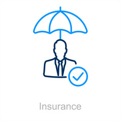 Insurance and safe icon concept 