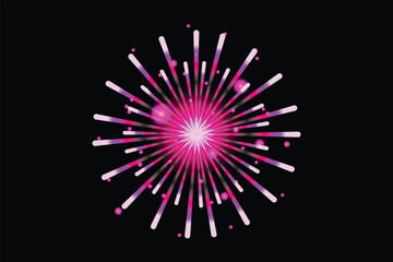 Obraz premium Firework Happy New Year Sticker