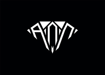 Modern letter A N N diamond shape logo And initial monogram A N N letter logo vector template.