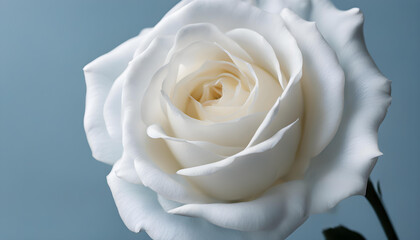single white rose isolated with soft background