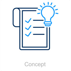 Concept and idea icon concept 