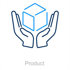 Product and box icon concept 