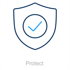 Protect and safe icon concept 