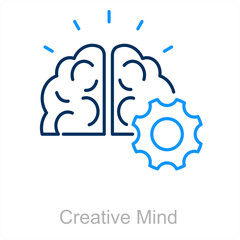Creative Mind and idea icon concept 