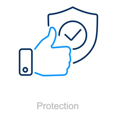 Protection and safe icon concept 