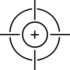 Obraz premium Target destination icon. Aim sniper . Focus cursor bull eye mark . Vector, Gun Sight Crosshairs Bullseye. sniper rifle target. Focus target vector icon. Target goal, focus arrow. marketing aim design,